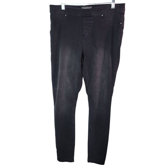 Alexander Jordan Womens Size M Black Solid Pull On Skinny Jeggings - Picture 1 of 10